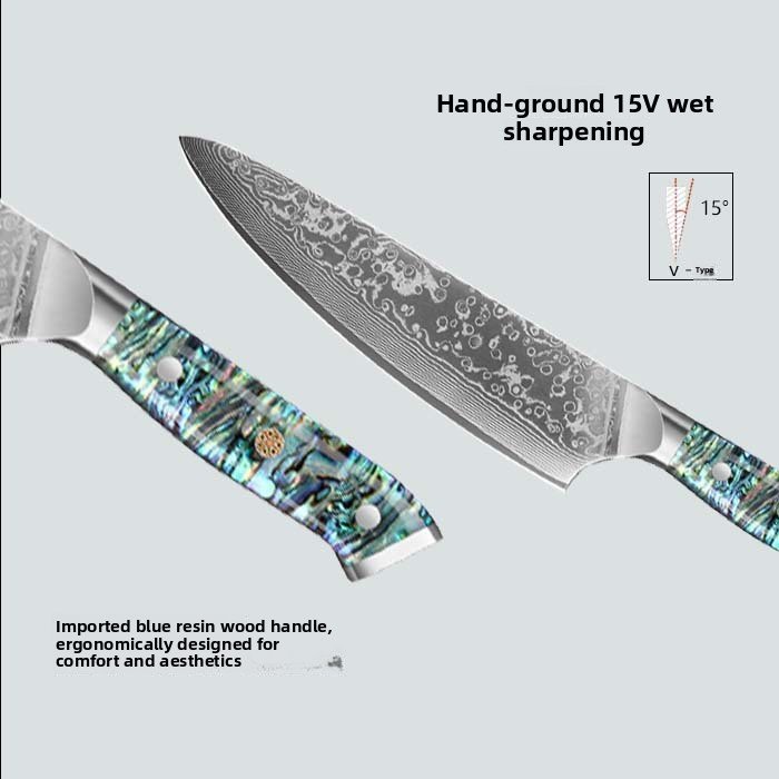 Hand-Forged Damascus Bread Knife
