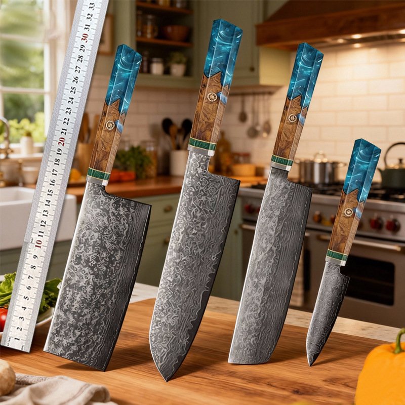 Hand-Forged Damascus Chef Knife