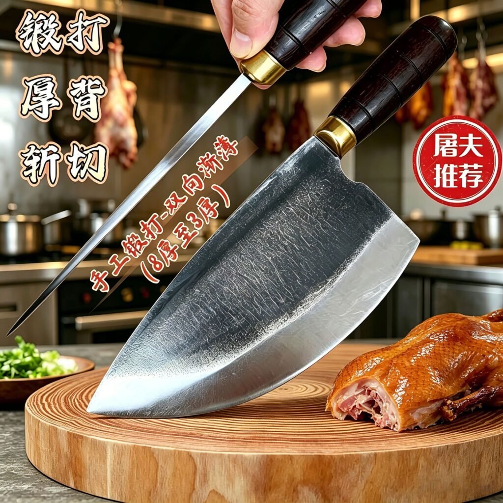 Hand-Forged Thick Butcher's Cleaver